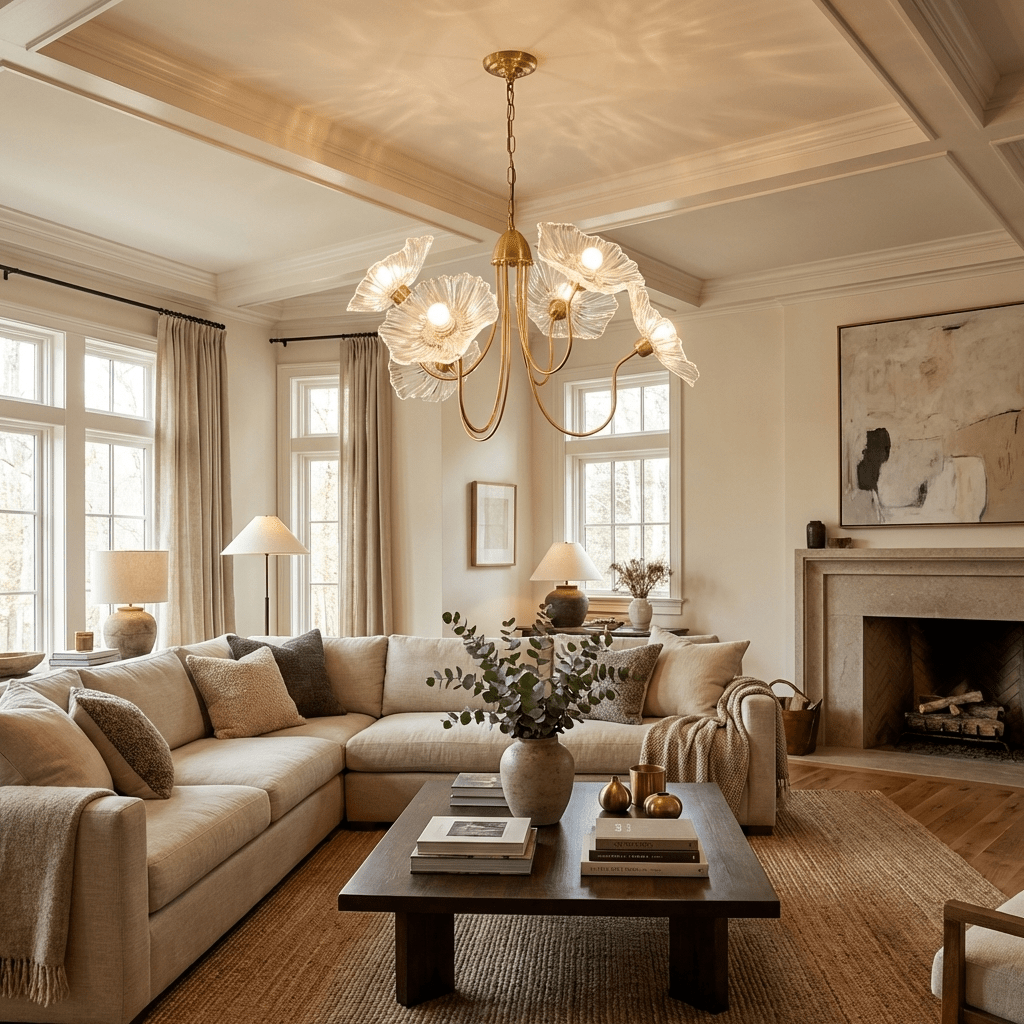 Frond Glass Chandelier