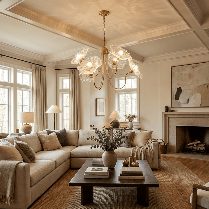 Frond Glass Chandelier
