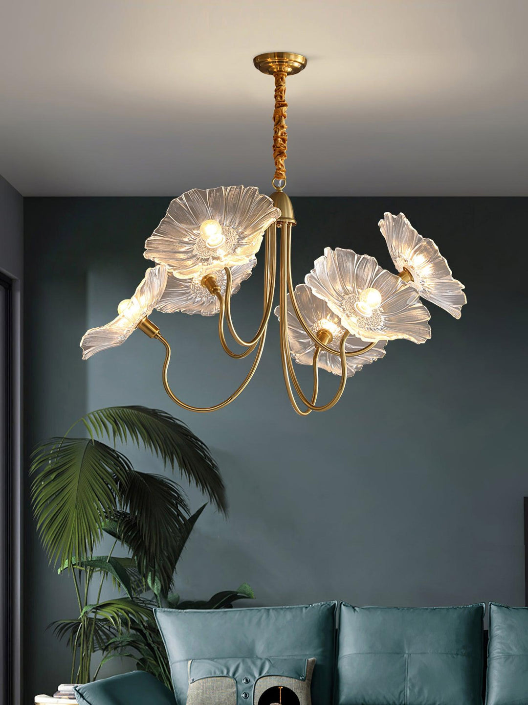 Frond Glass Chandelier