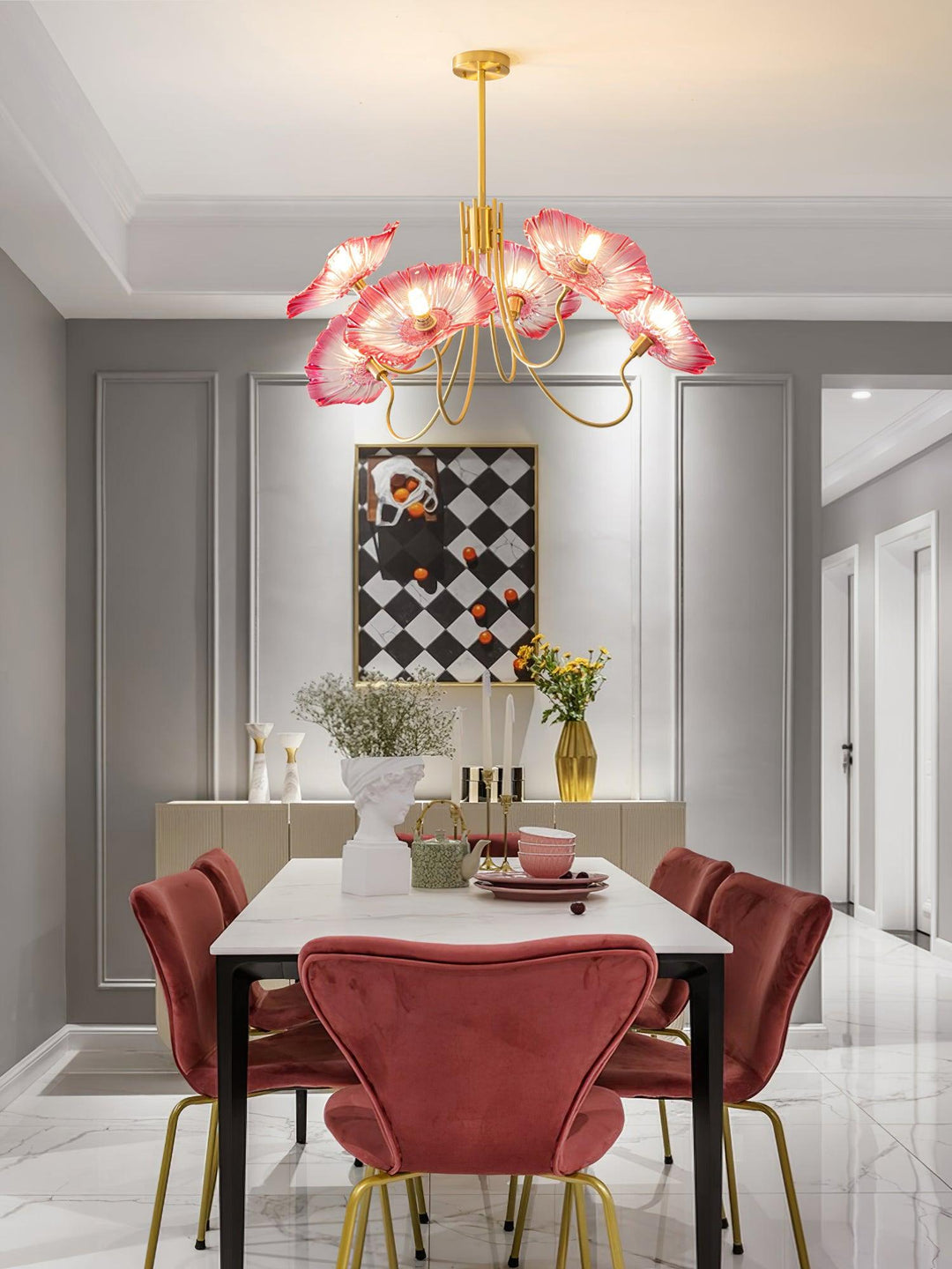 Frond Glass Chandelier