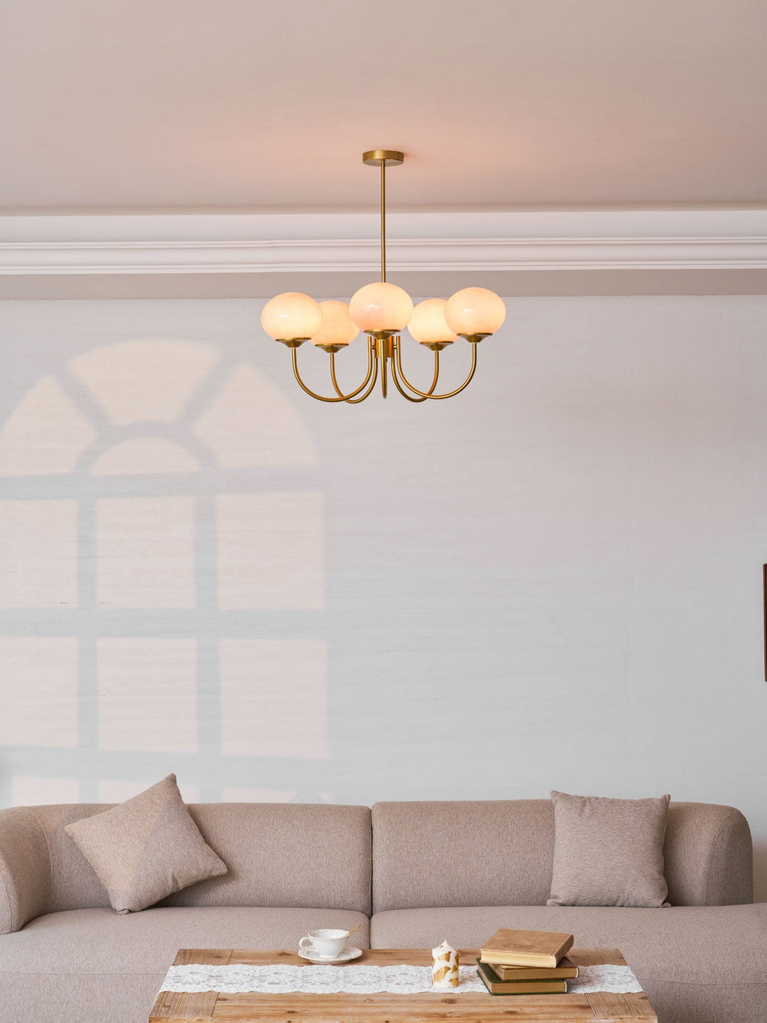 Blush Globe Chandelier