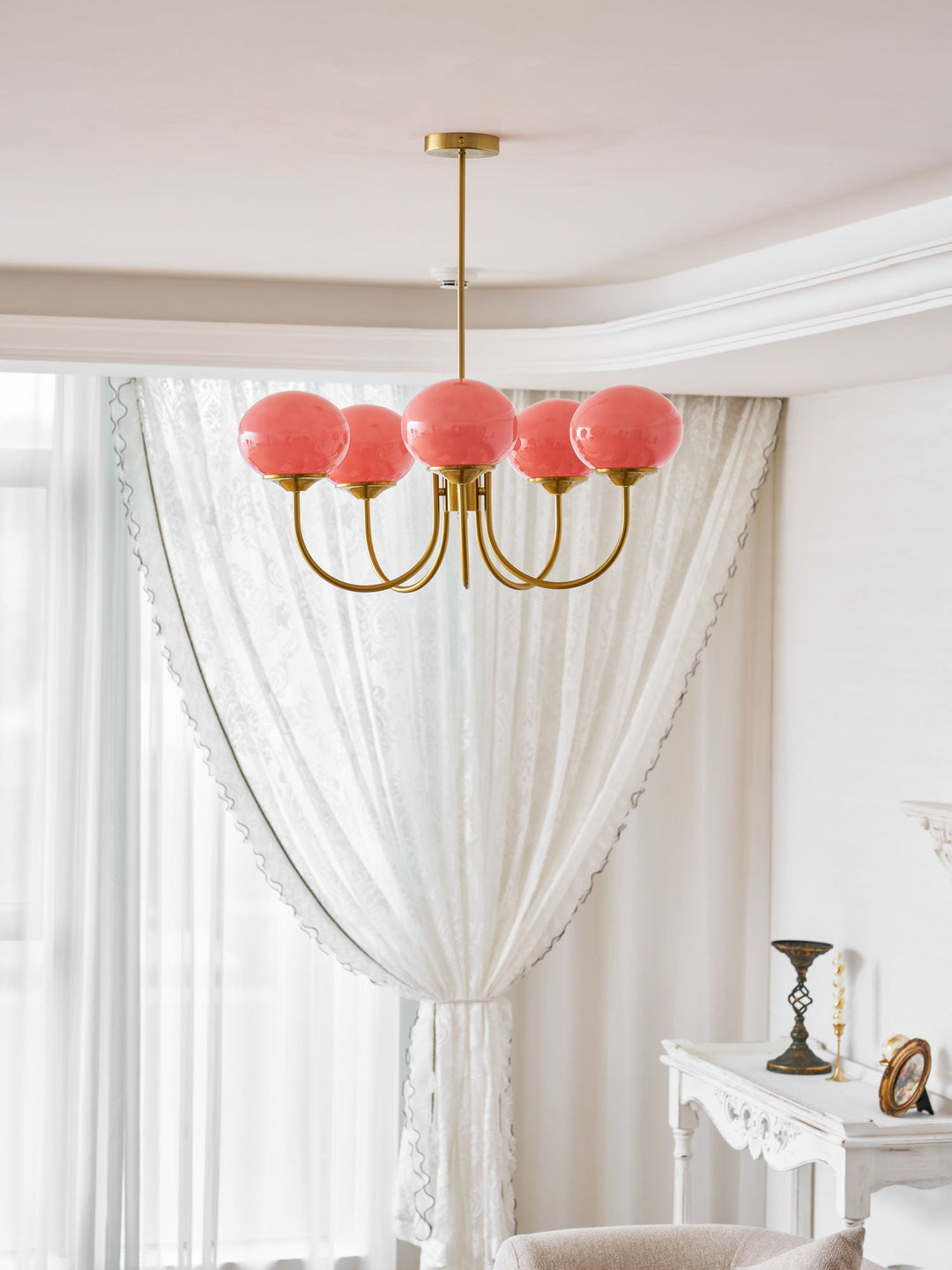 Blush Globe Chandelier