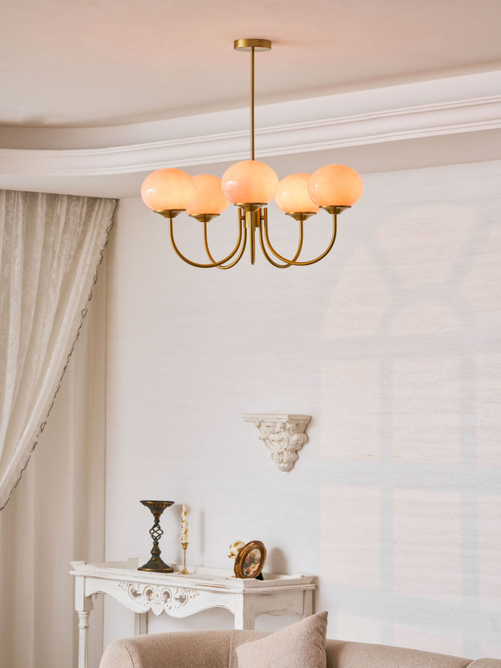 Blush Globe Chandelier