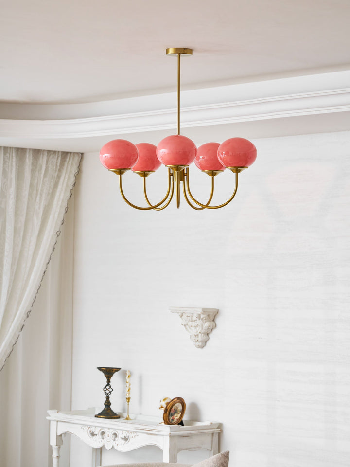 Blush Globe Chandelier