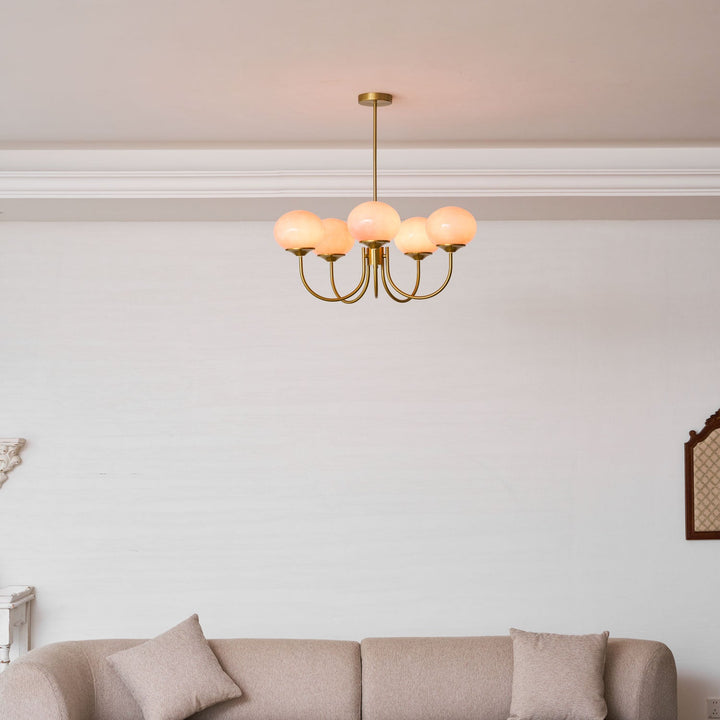 Blush Globe Chandelier