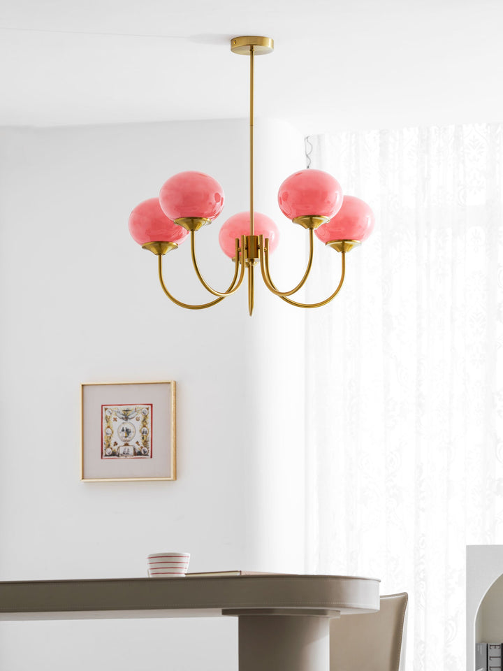 Blush Globe Chandelier