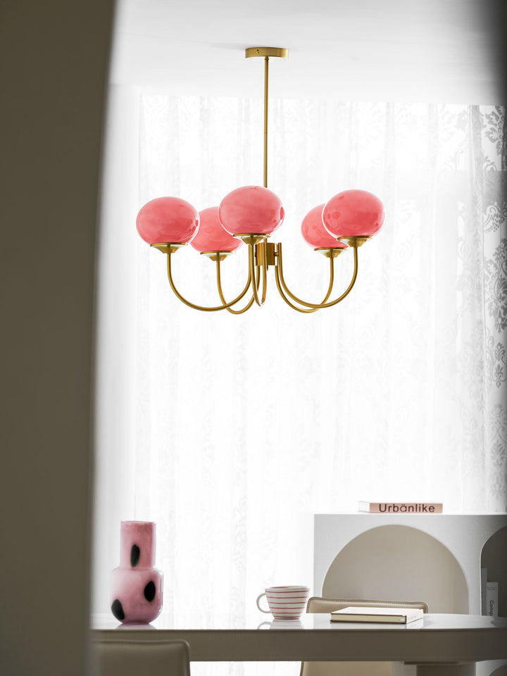 Blush Globe Chandelier