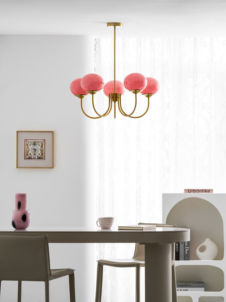 Blush Globe Chandelier