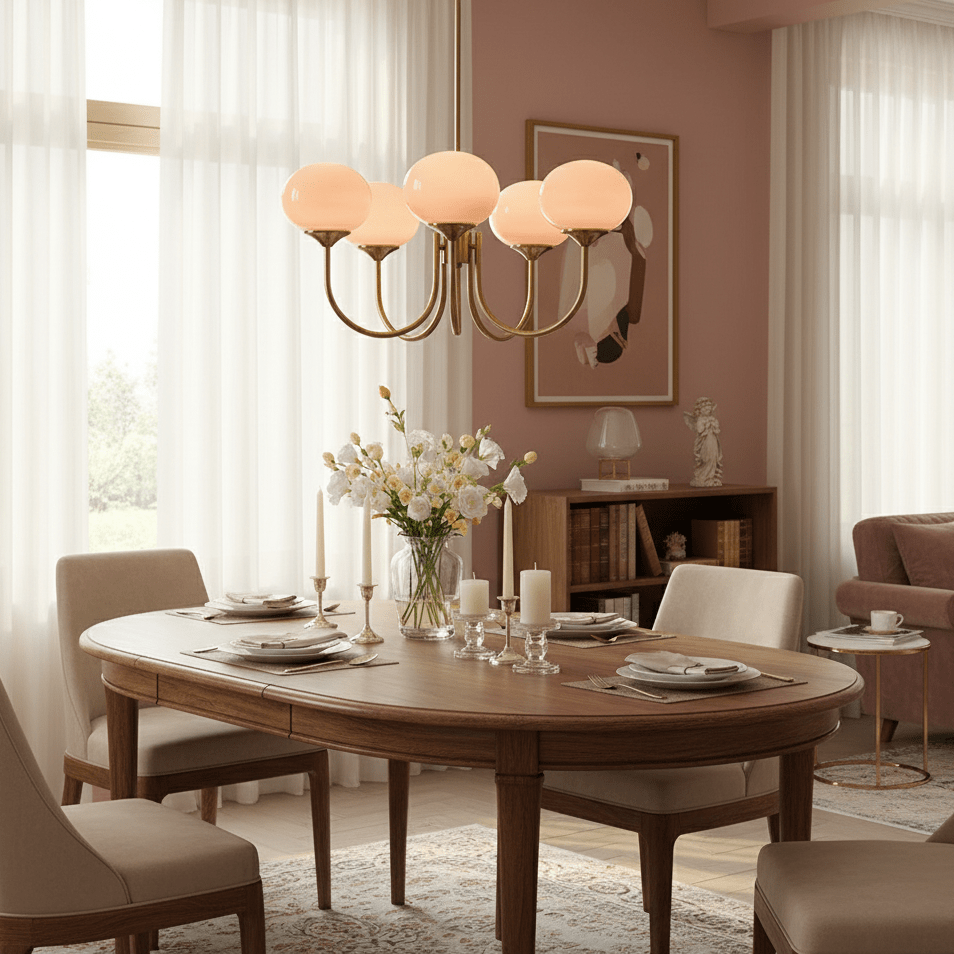 Blush Globe Chandelier