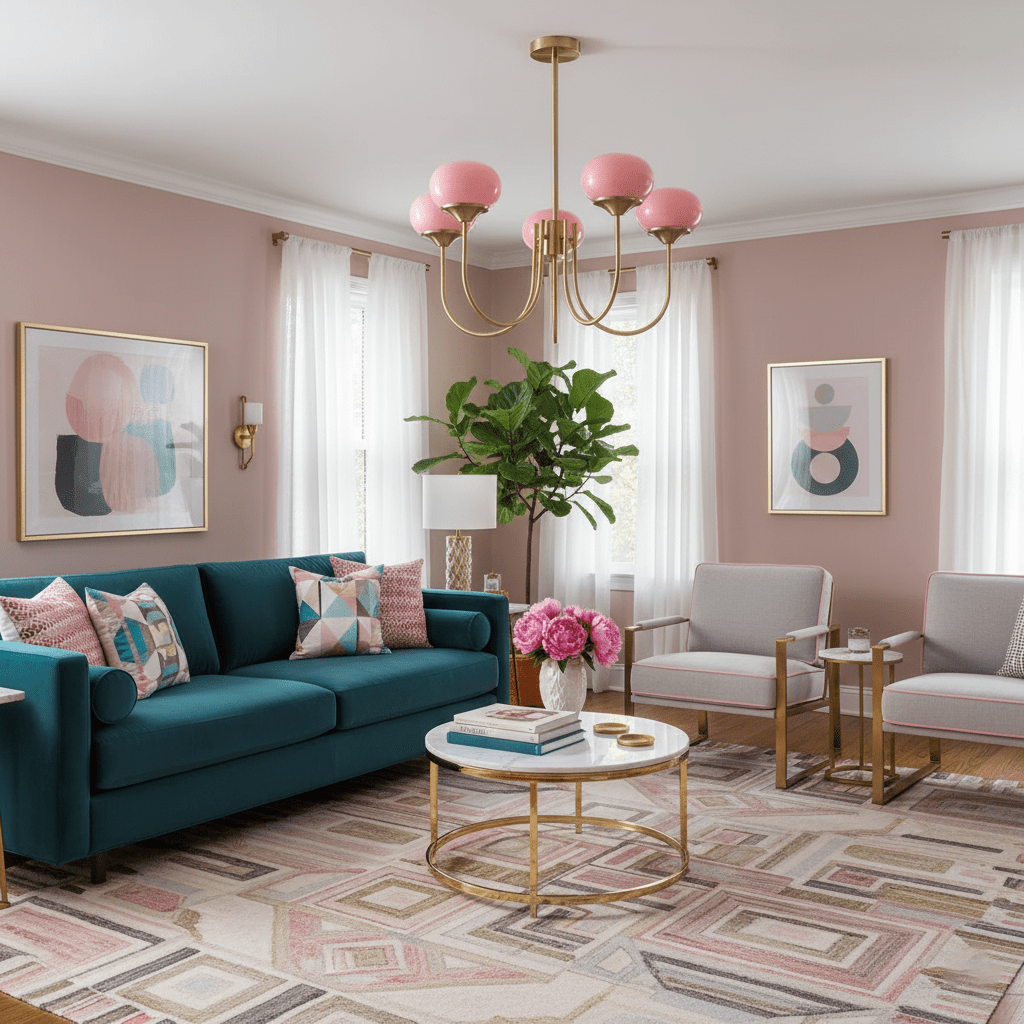 Blush Globe Chandelier