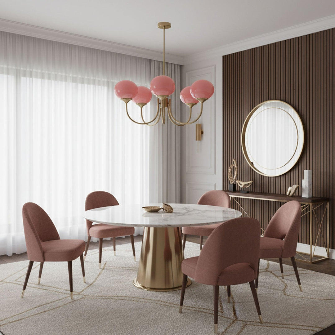 Blush Globe Chandelier