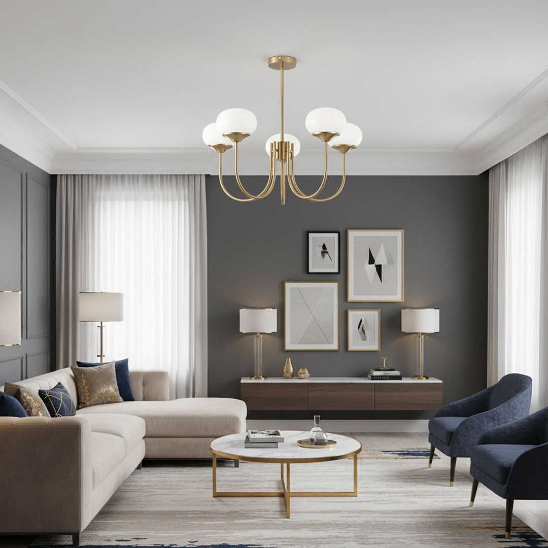 Blush Globe Chandelier