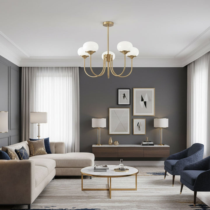 Blush Globe Chandelier