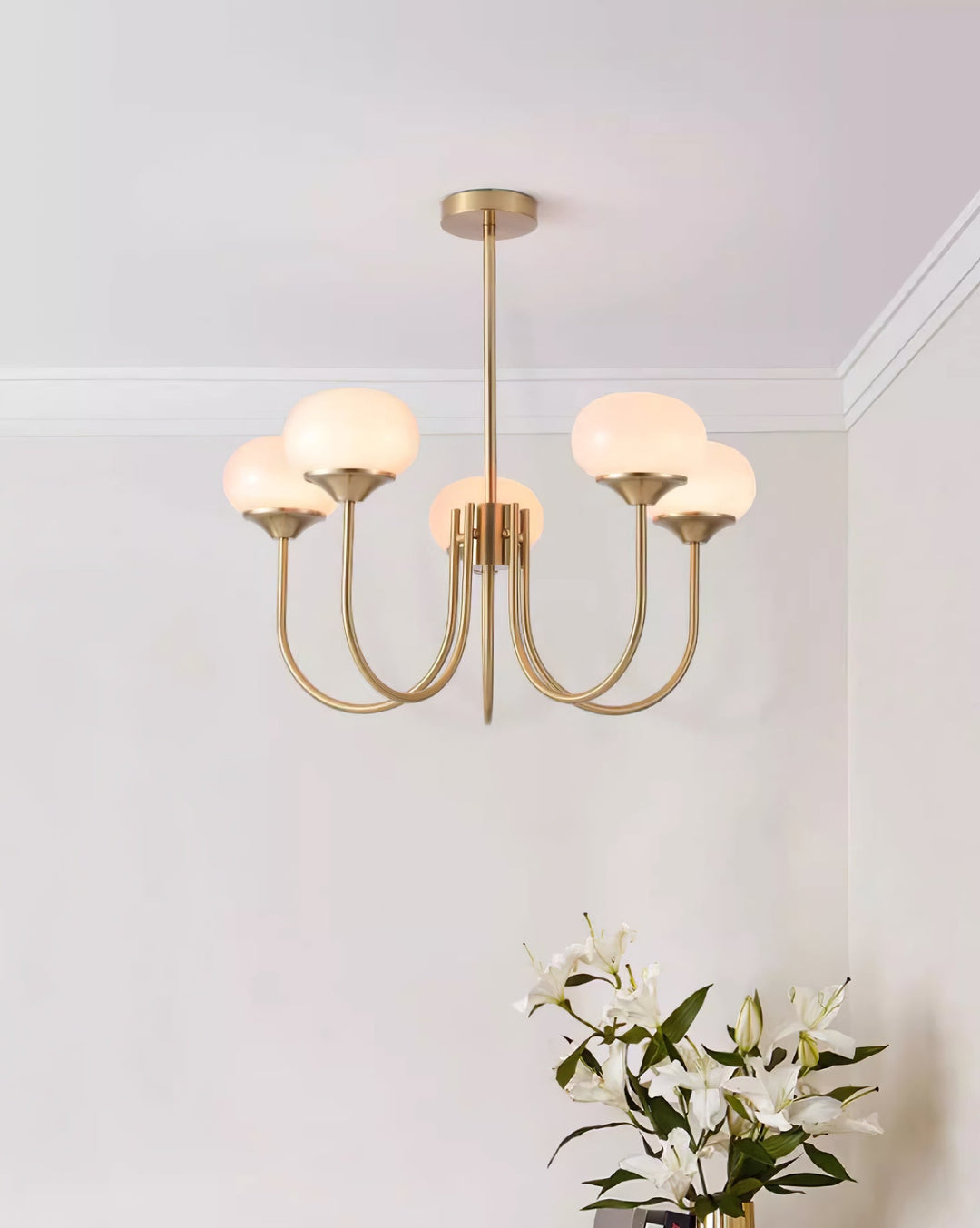 Blush Globe Chandelier