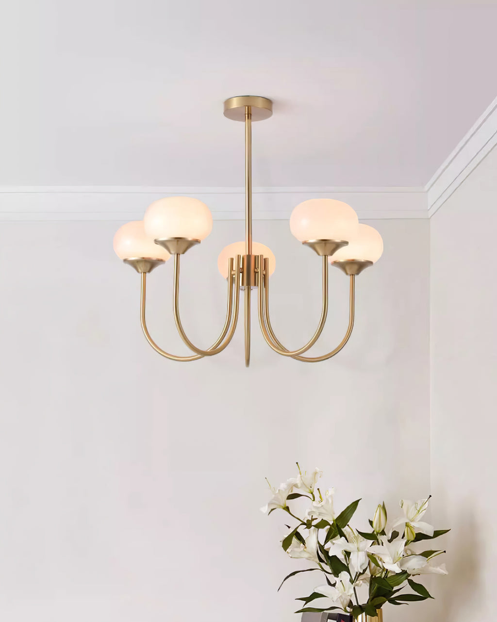 Blush Globe Chandelier