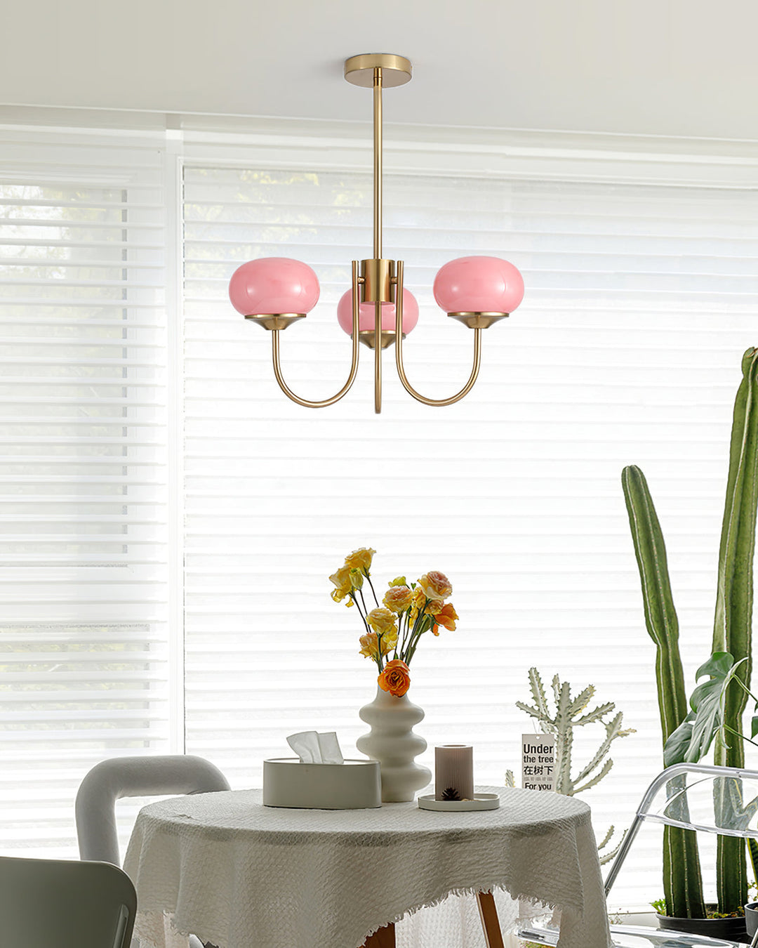 Blush Globe Chandelier