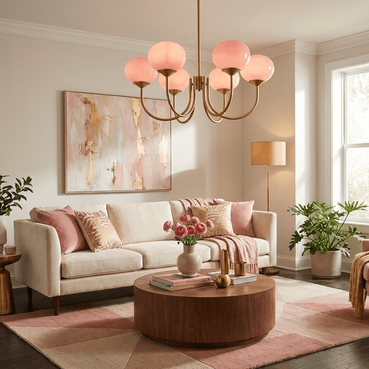 Blush Globe Chandelier