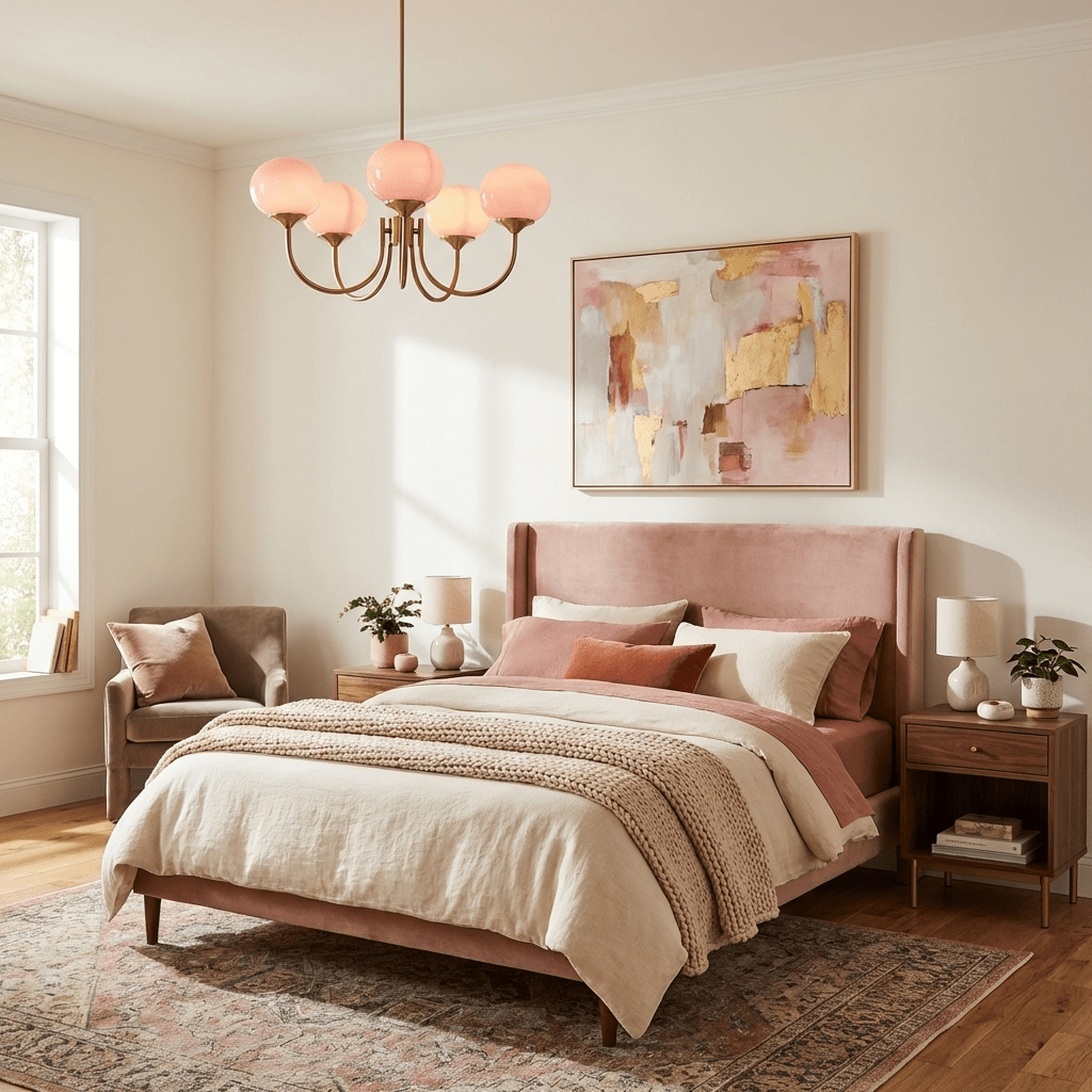 Blush Globe Chandelier