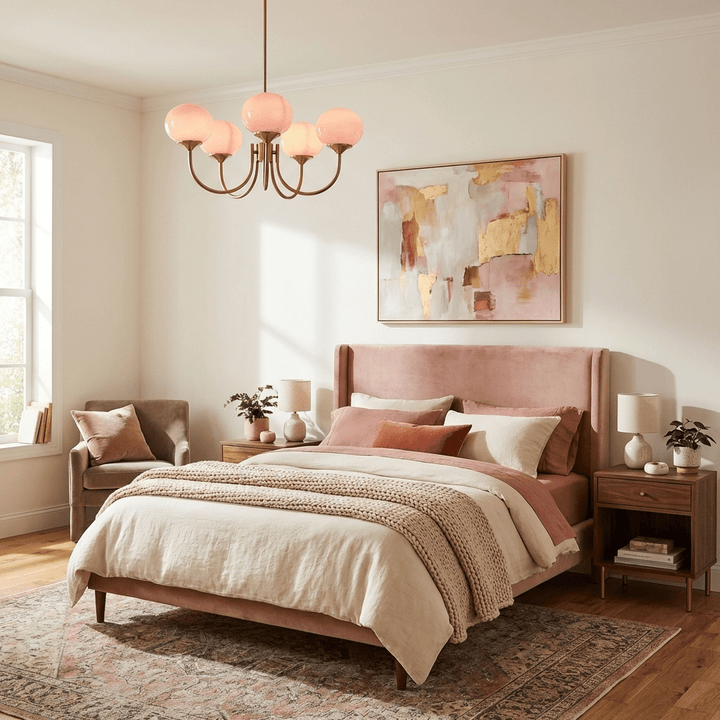 Blush Globe Chandelier