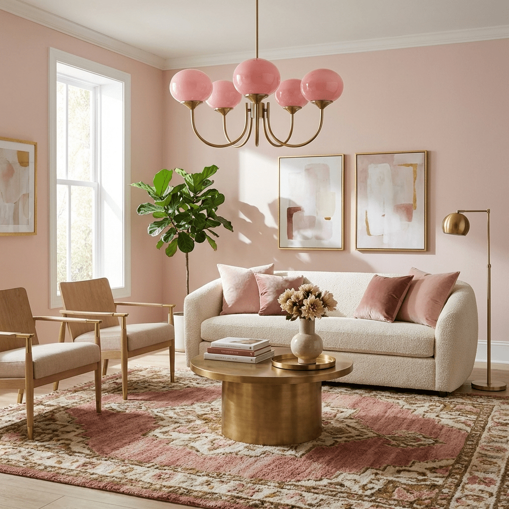 Blush Globe Chandelier