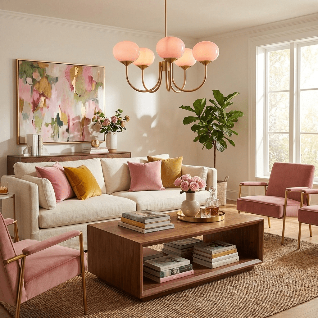 Blush Globe Chandelier