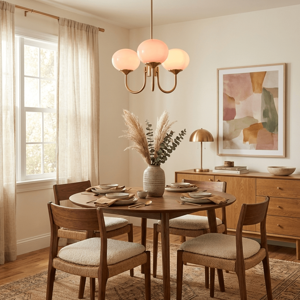 Blush Globe Chandelier