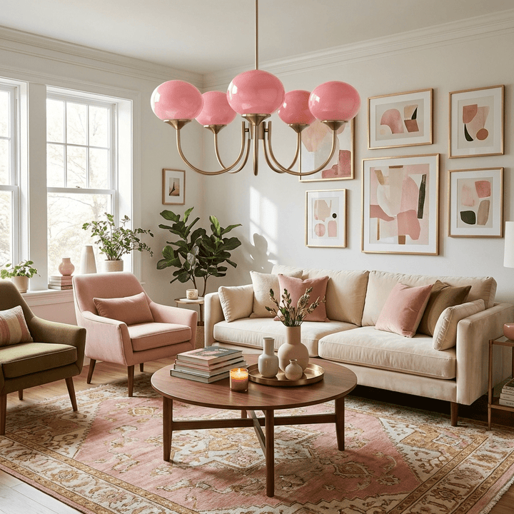 Blush Globe Chandelier