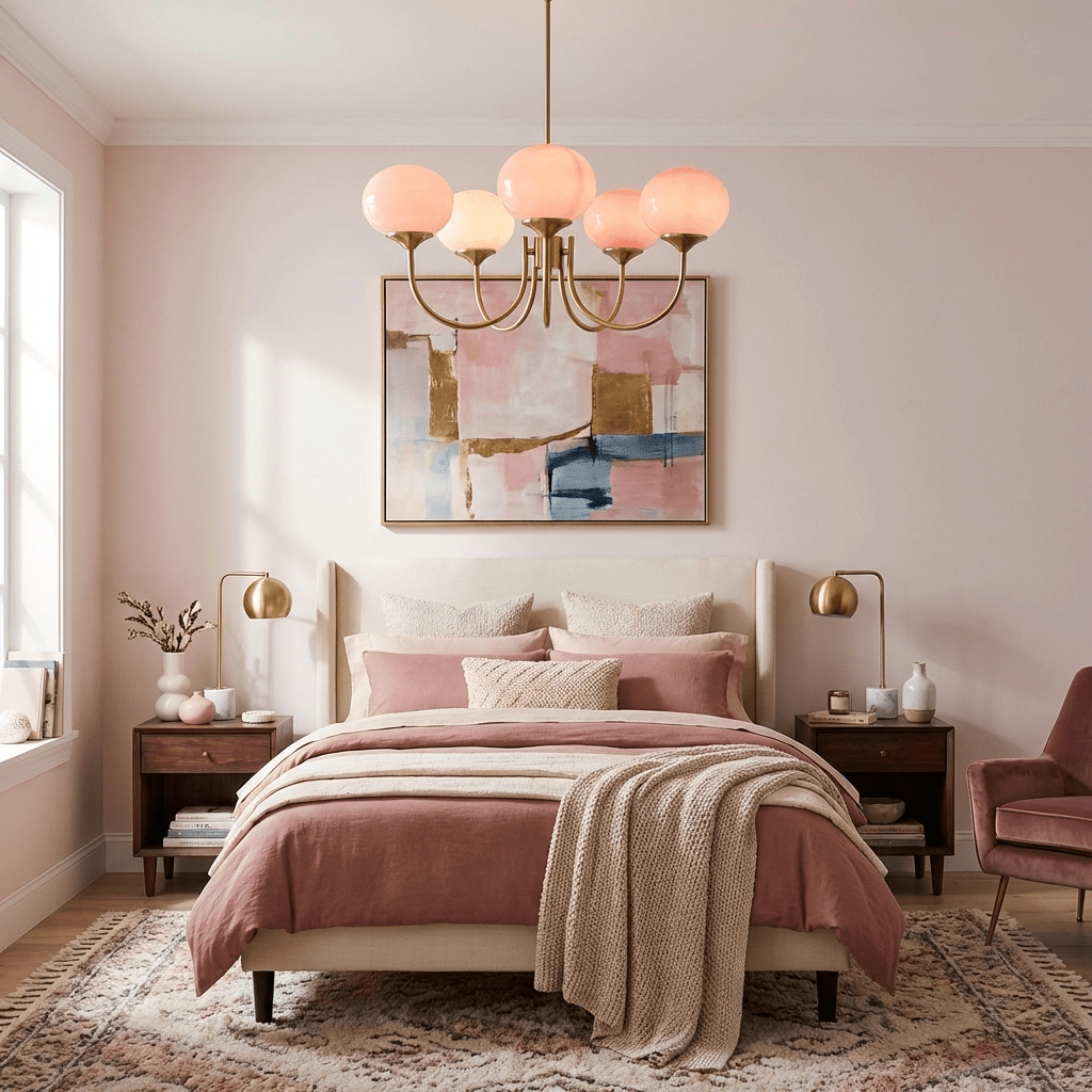 Blush Globe Chandelier