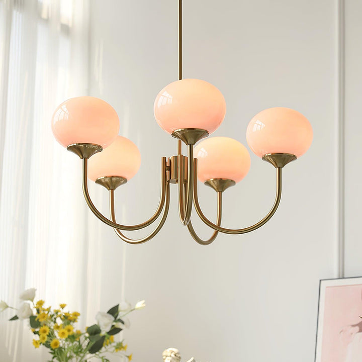 Blush Globe Chandelier