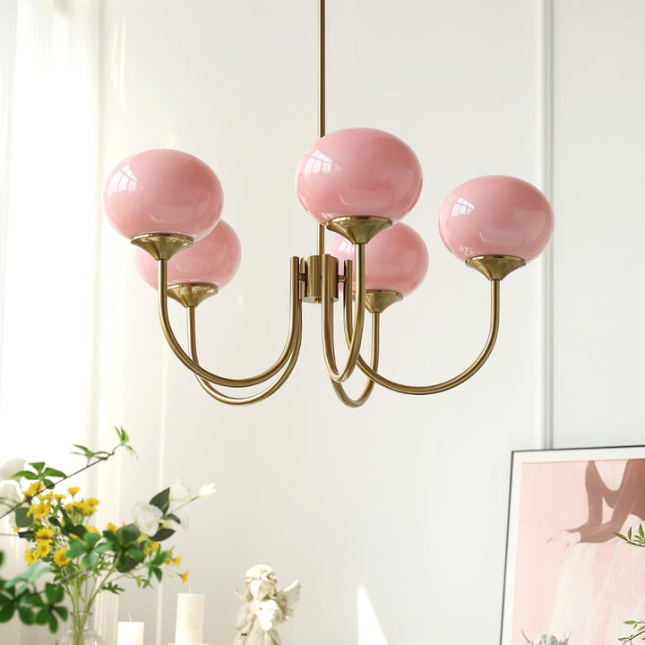 Blush Globe Chandelier