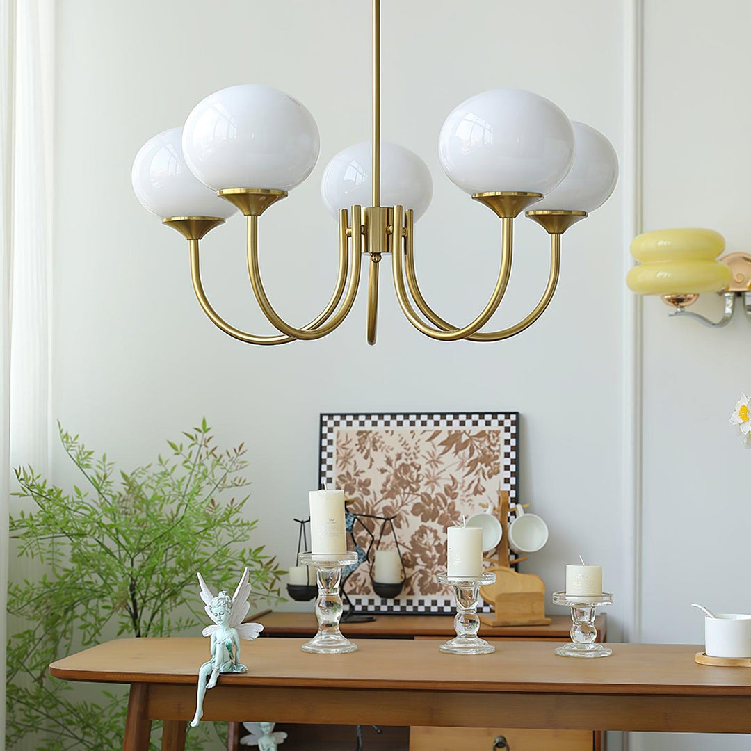 Blush Globe Chandelier