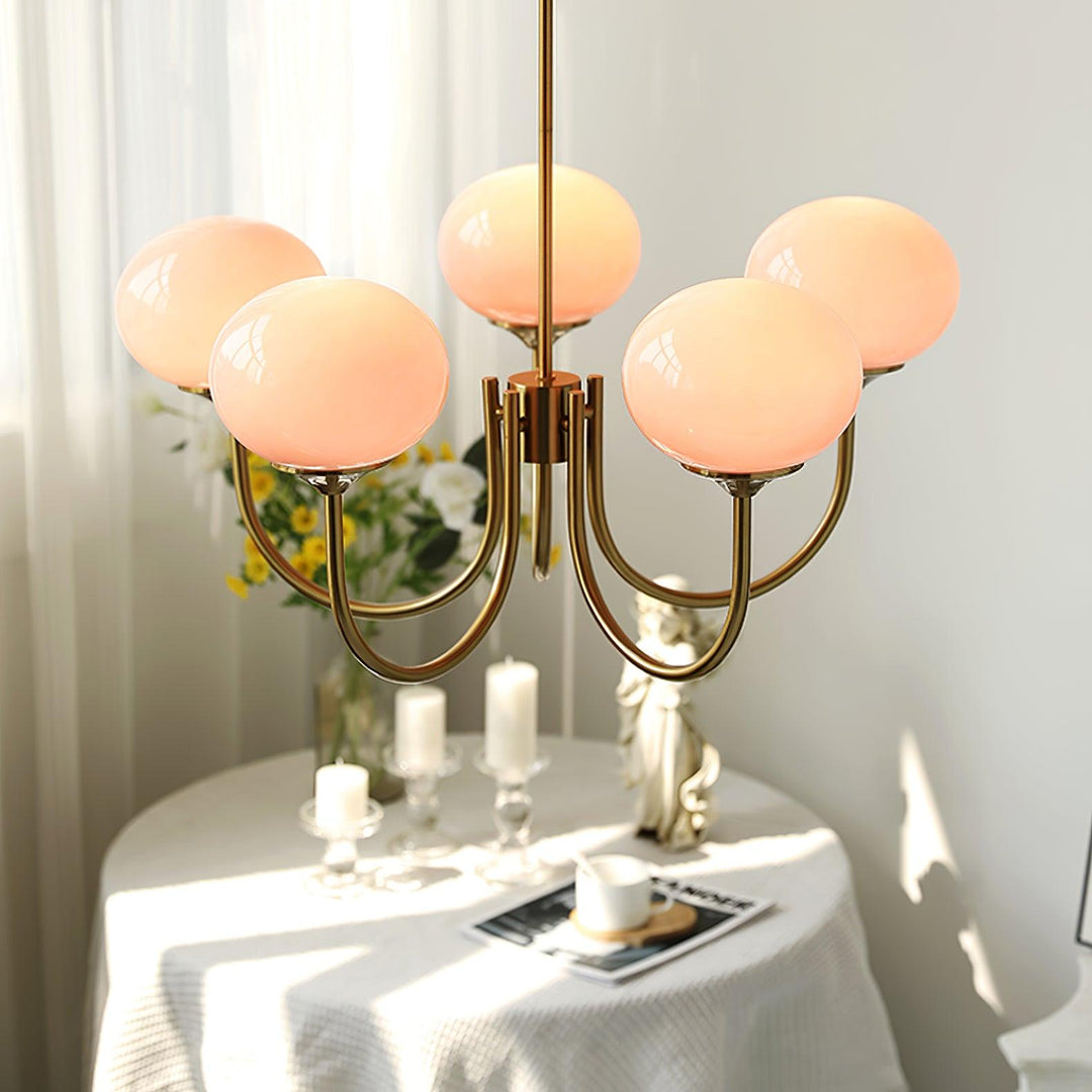Blush Globe Chandelier