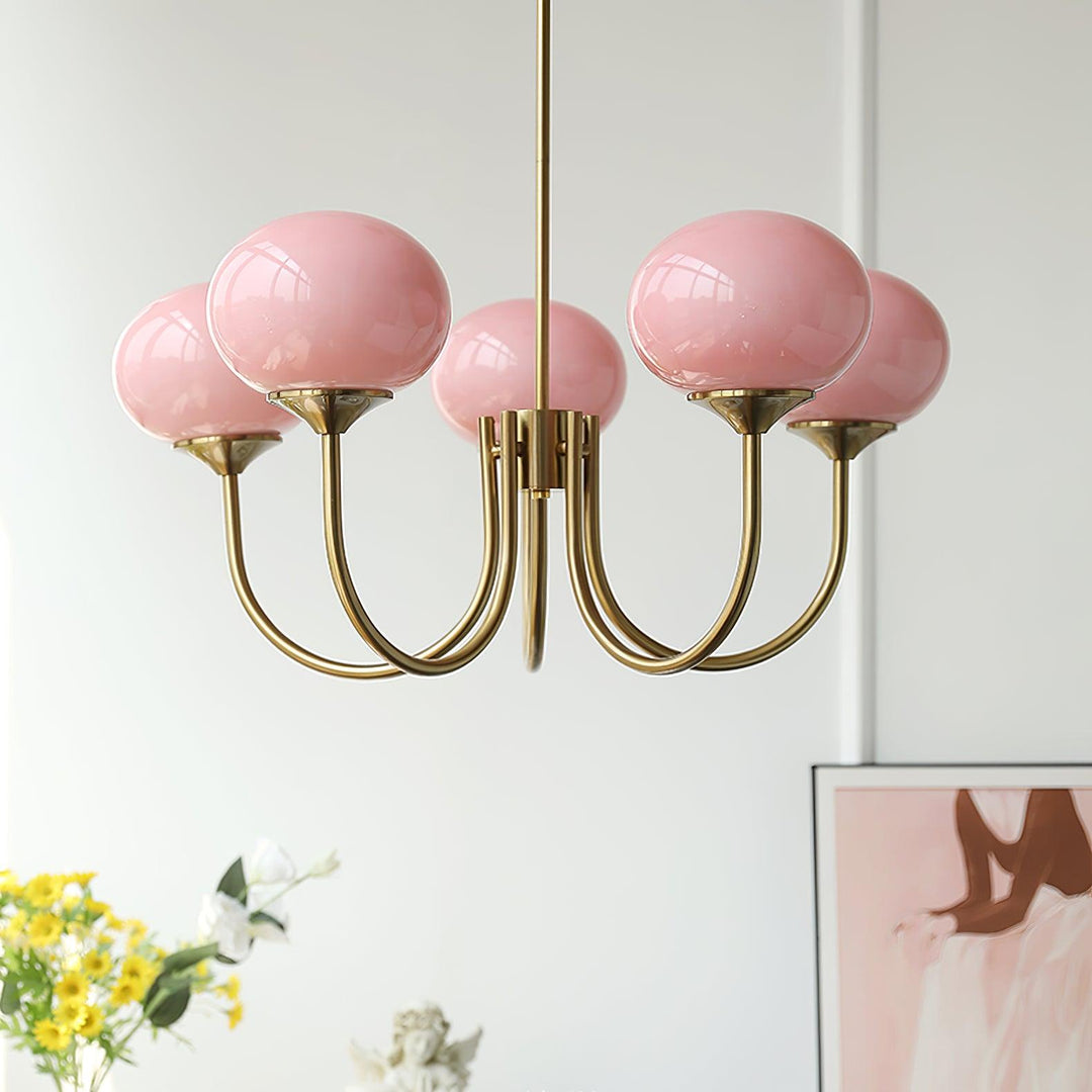 Blush Globe Chandelier