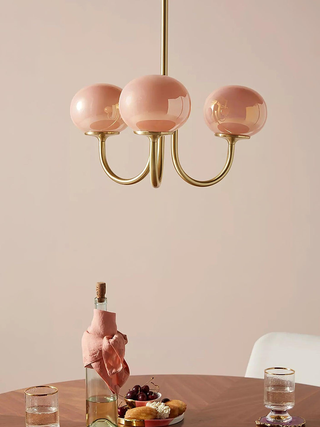 Blush Globe Chandelier