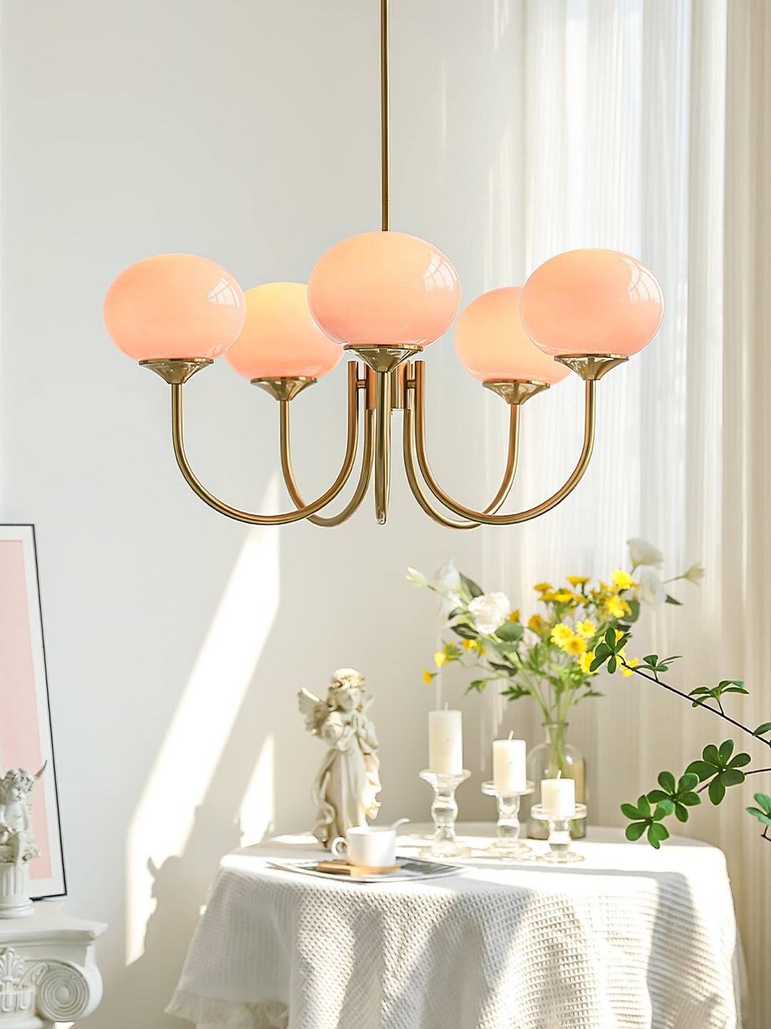 Blush Globe Chandelier