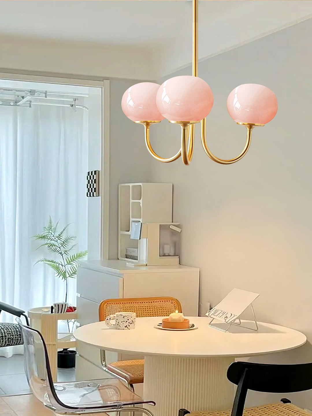 Blush Globe Chandelier
