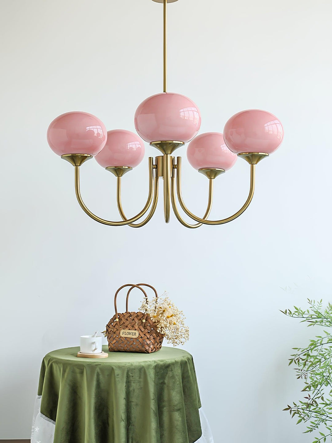 Blush Globe Chandelier