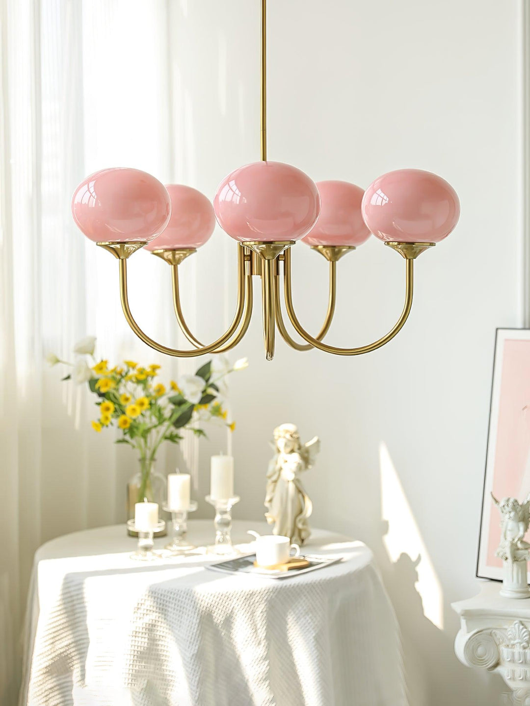 Blush Globe Chandelier