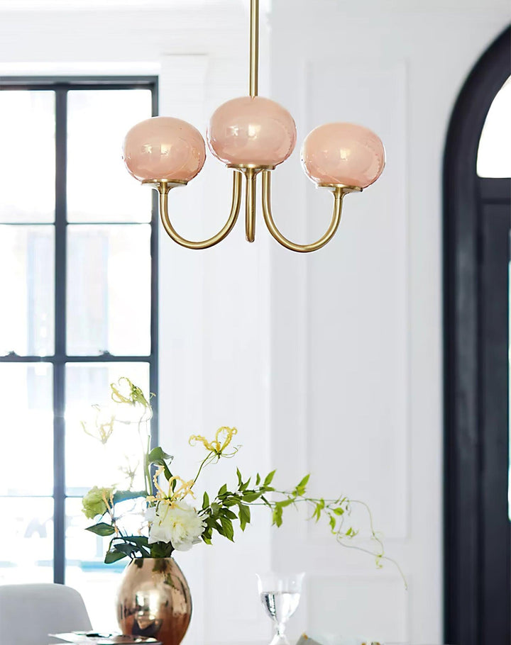 Blush Globe Chandelier