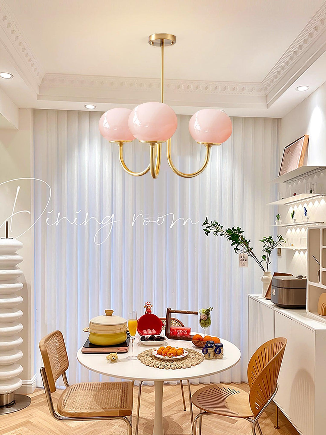 Blush Globe Chandelier