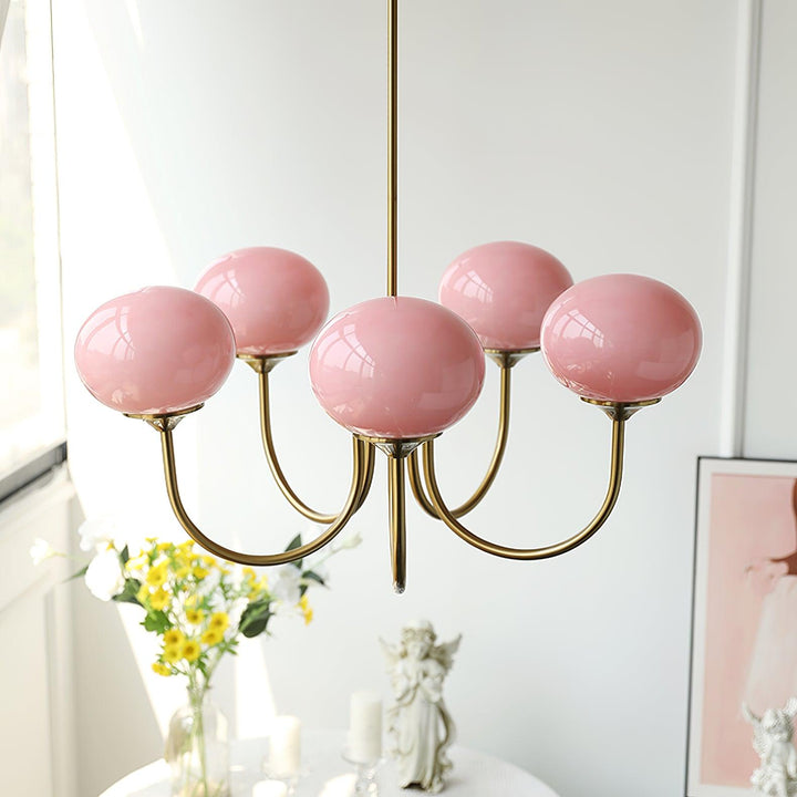 Blush Globe Chandelier