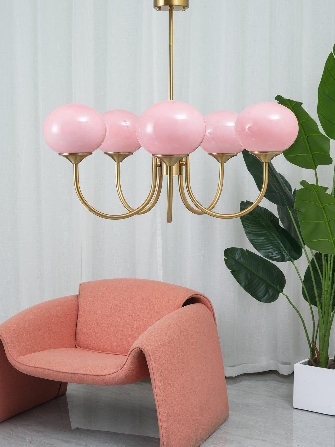 Blush Globe Chandelier