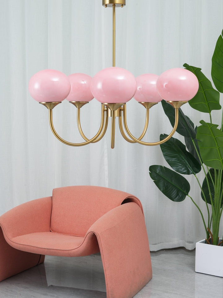 Blush Globe Chandelier