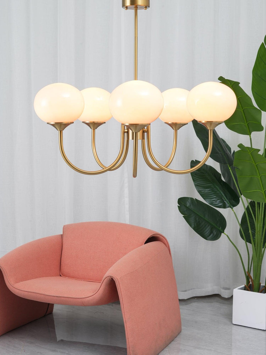 Blush Globe Chandelier