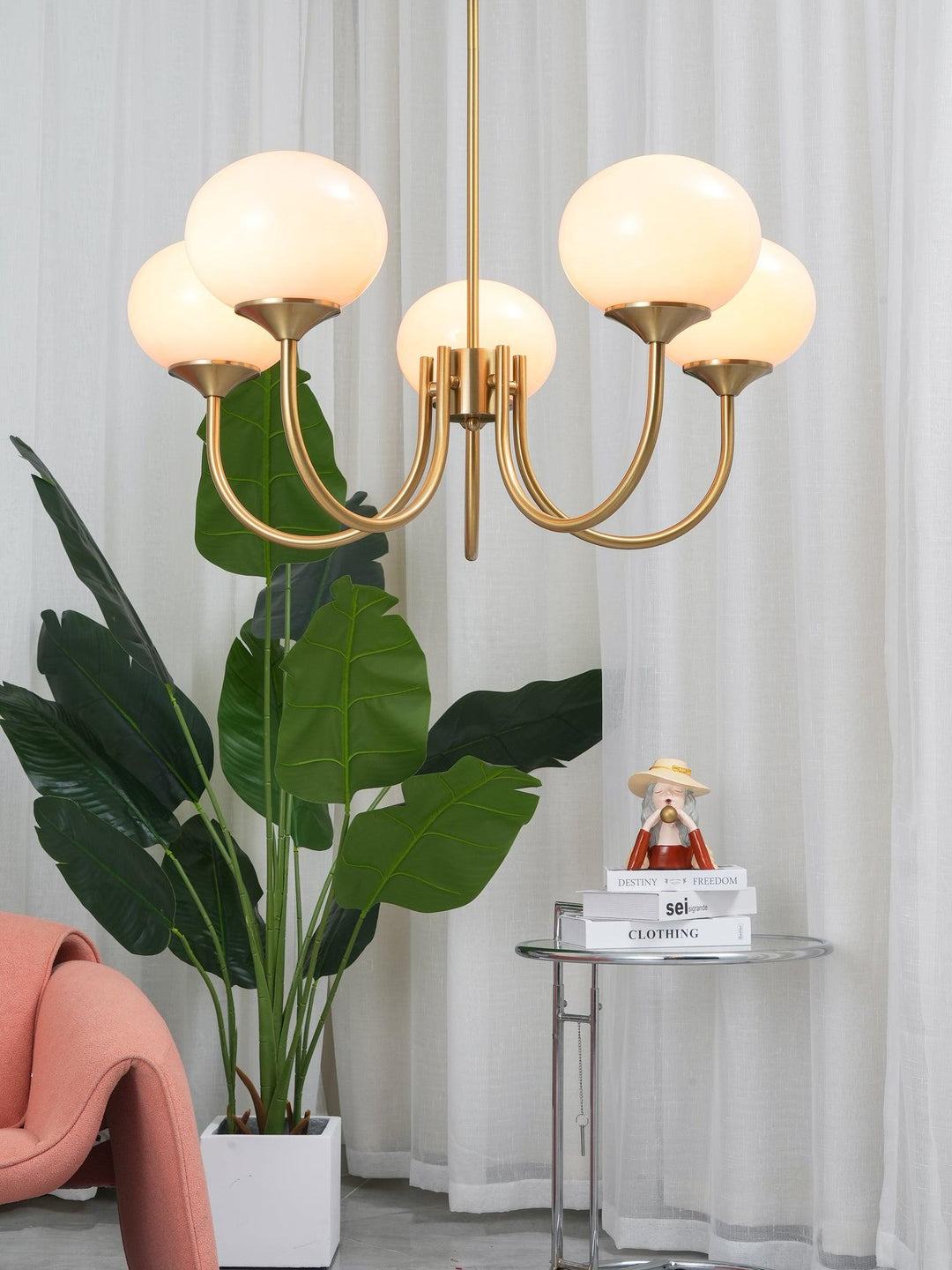 Blush Globe Chandelier