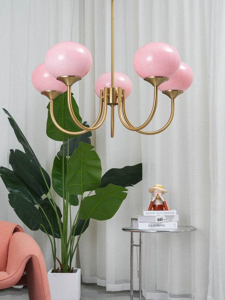 Blush Globe Chandelier
