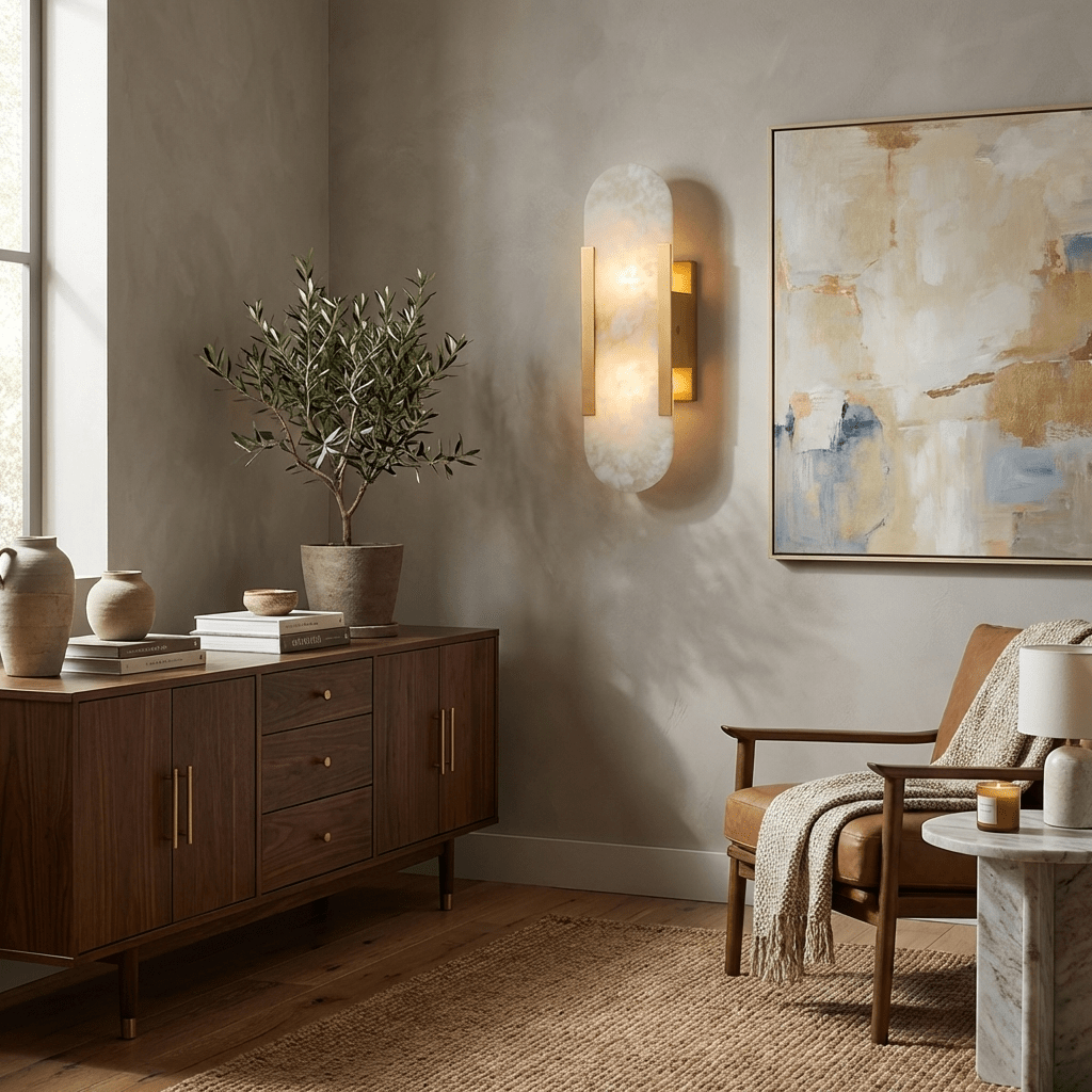 Serein Alabaster Wall Sconce