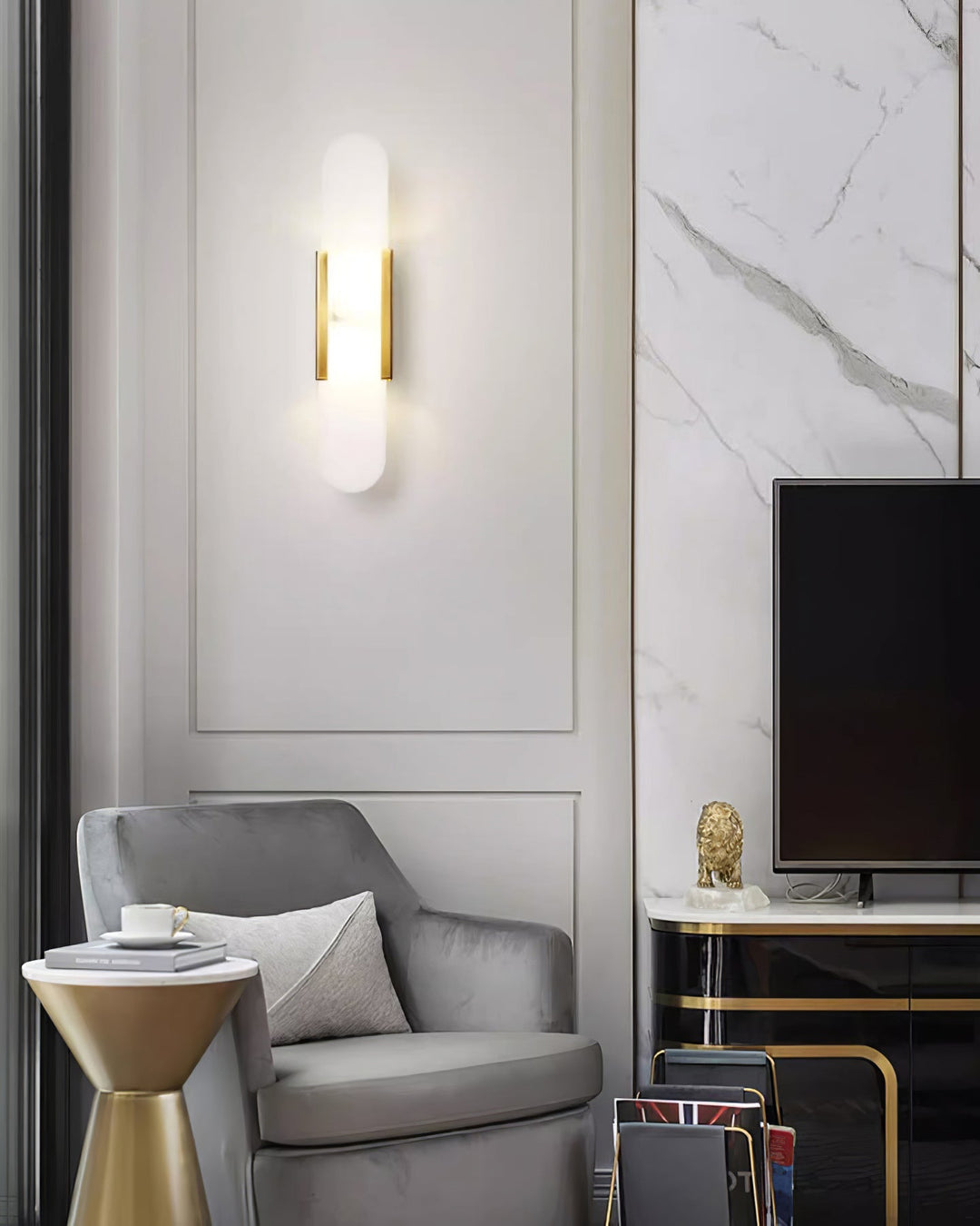Serein Alabaster Wall Sconce