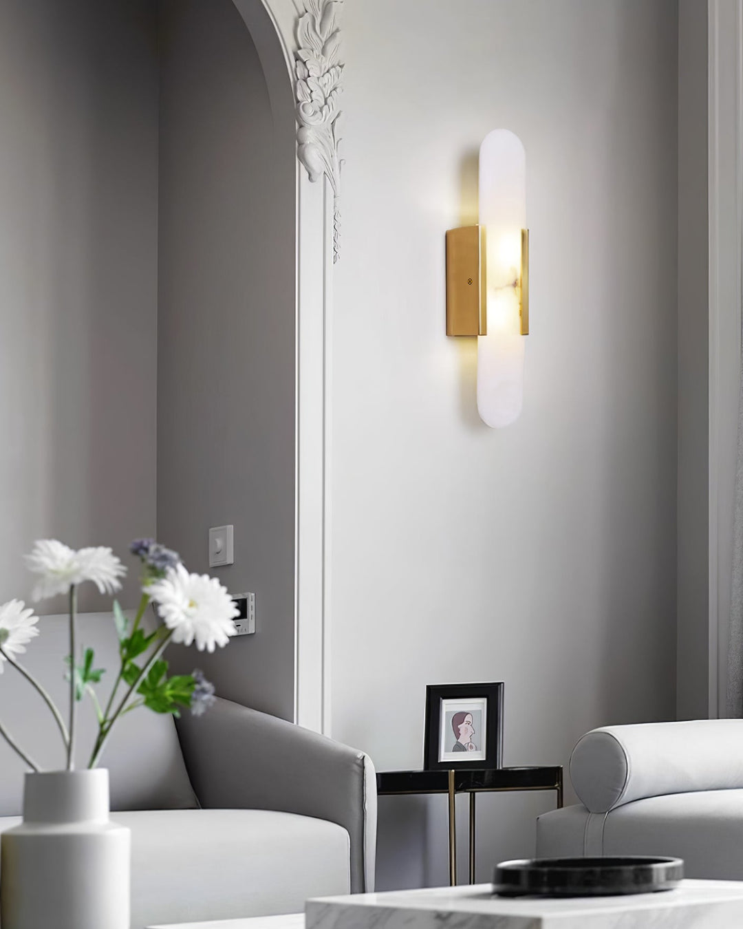 Serein Alabaster Wall Sconce