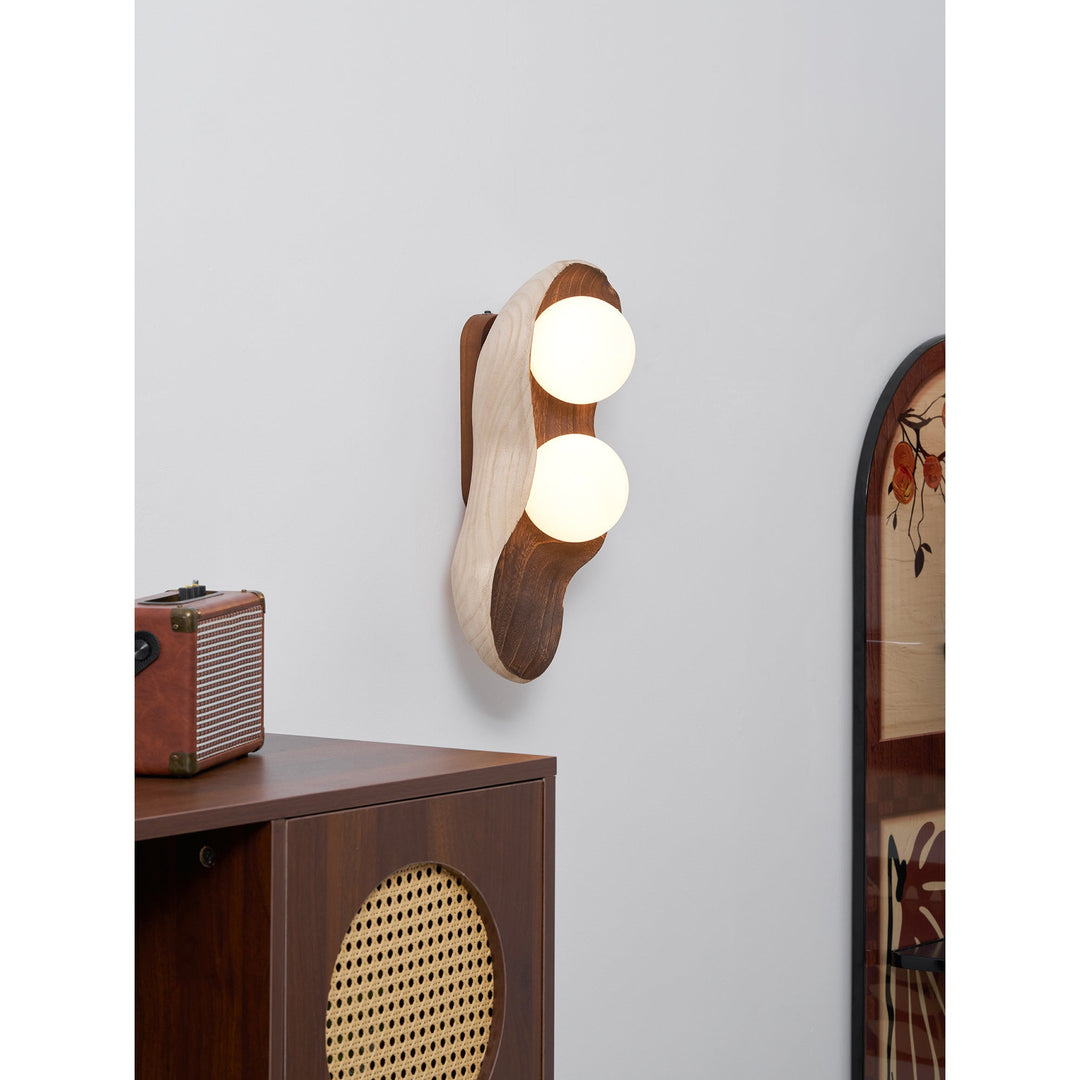 Fable Carved Wood Sconce